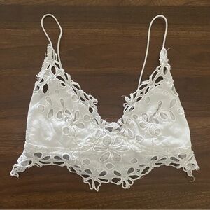 Free People White Asteria Bralette